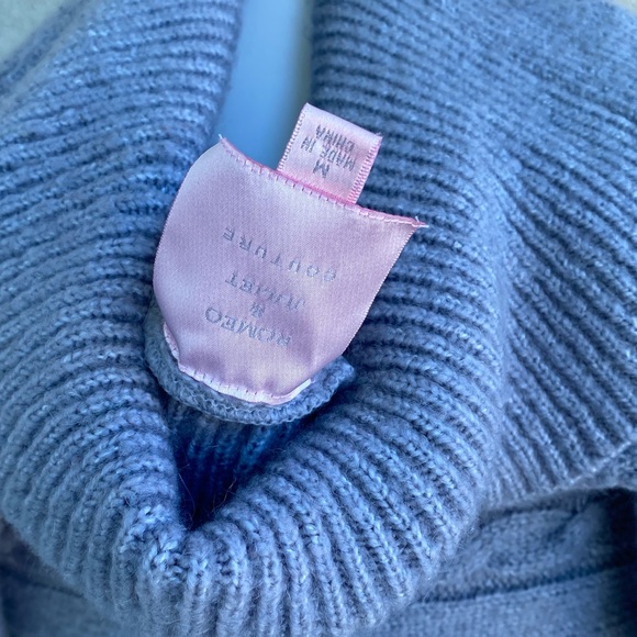 Couture Boho Knit Asymmetrical Button Up Cardigan - Picture 4 of 5